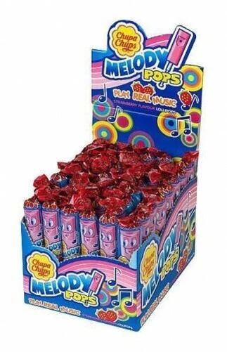 X15 Chupa Chups Melody Sucettes Fraise Sucettes Rétro Bonbon Sifflets Sucreries