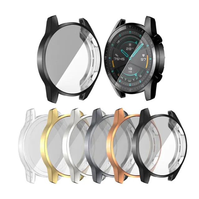 Silicone Case For Huawei Watch GT GT2 46mm Screen Protector Plating Soft co-wf