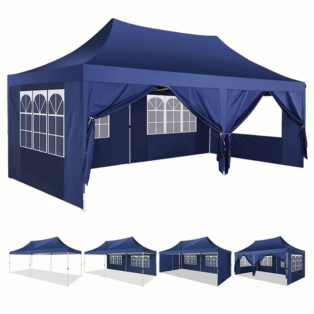 3x3-3x6m Faltpavillon Pavillon UV Gartenzelt Partyzelt Stabil Faltbar Wasserdich