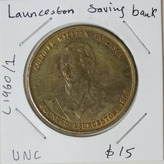 Australia 1960 Launceston bank for Savings Centenary medal (MS171217Y290)
