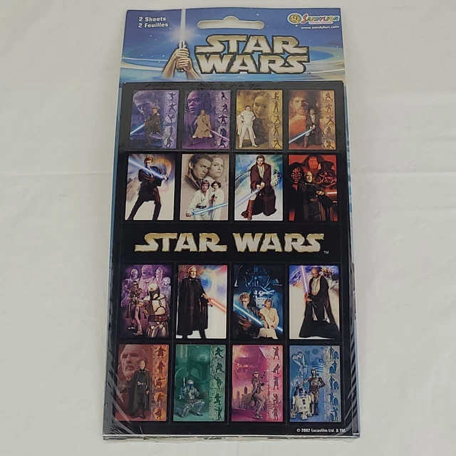 Vintage Star Wars Episode 2 Clone Wars Sticker Set New Sealed Sandylion Stickers