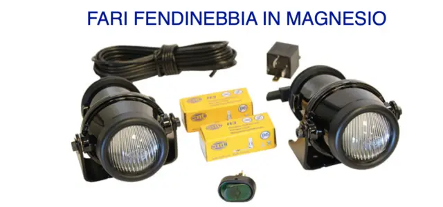 Kit Completo Fari Fendinebbia in Magnesio Lenticolari UNIVERSALI Moto Auto ATV
