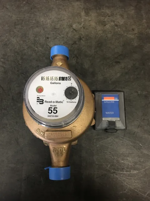 Badger 1" M55 GALLON Water Meter Pulse Register And Remote