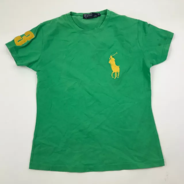Ralph Lauren Camicia Ragazzi Taglia XL Verde Corto Manica Bambini Grande Pony