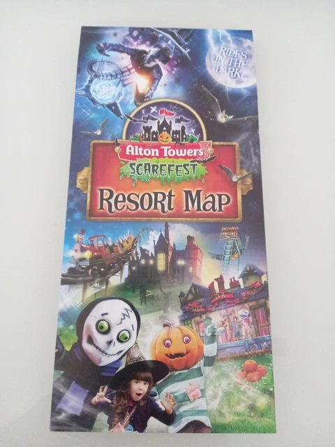 Alton Towers Map 2016 scarefest - new - same day dispatch, rare