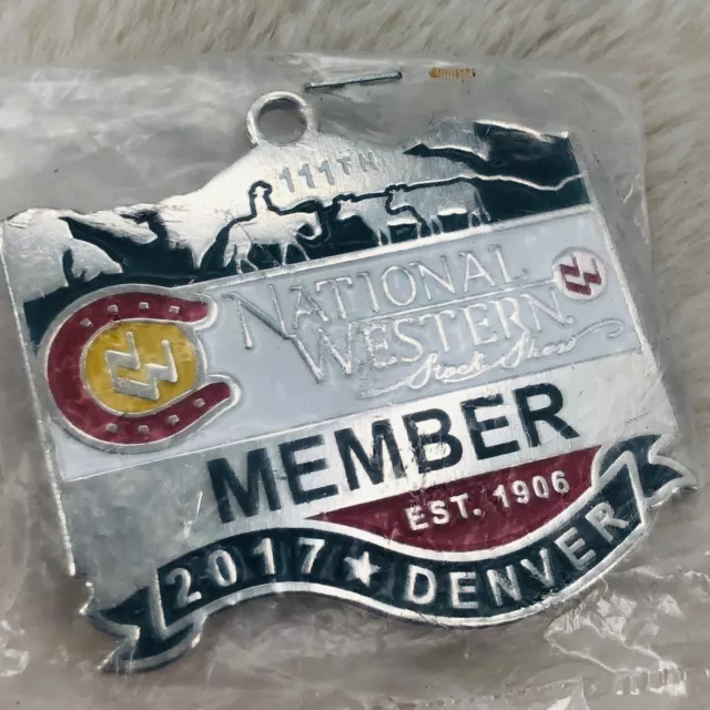 2017 Denver National Western Stock Show Rodeo Member Souvenir Lapel Pin Badge