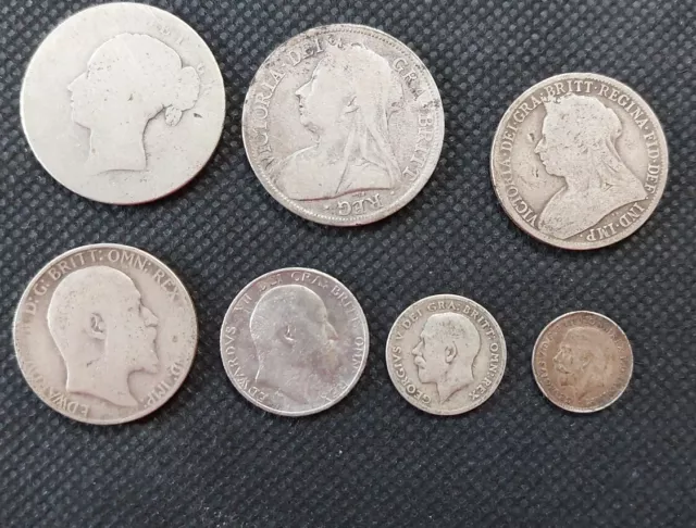 Job Lot  British Coins  Victoria ,Edward, George V