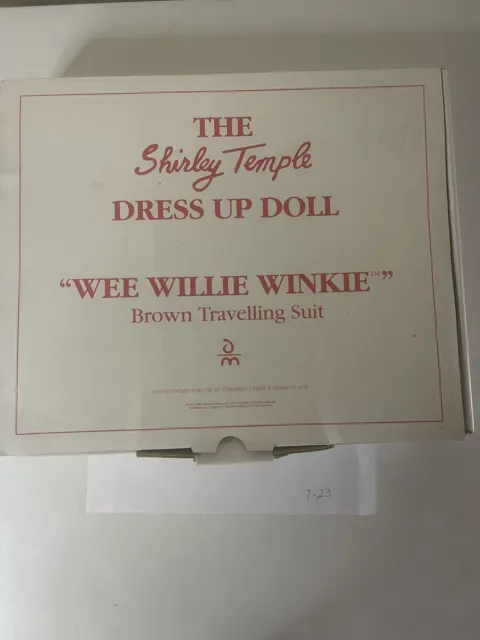 Shirley Temple Dress up Doll Wee Willie Winkie"  New Traveling Suit
