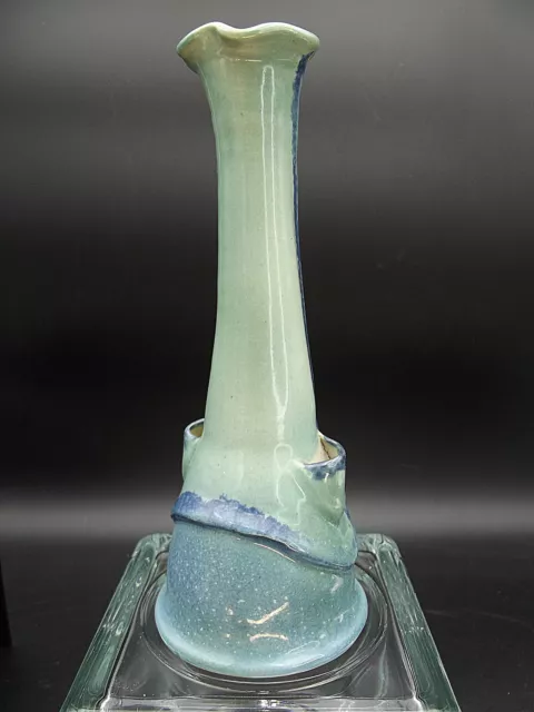 Joli Petit Vase Soliflore En Gres Flammé. Signature A Identifier