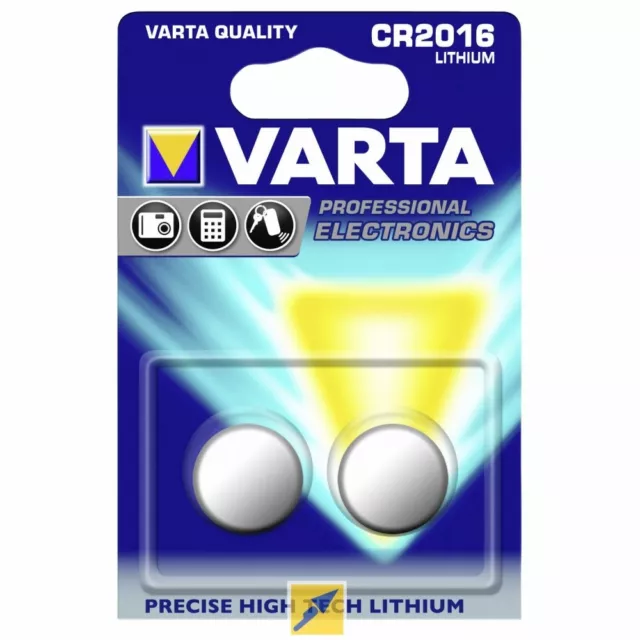 ENVOI AVEC SUIVI VARTA 4 Piles bouton CR2016 Lithium 3V (2 Packs de 2 piles)