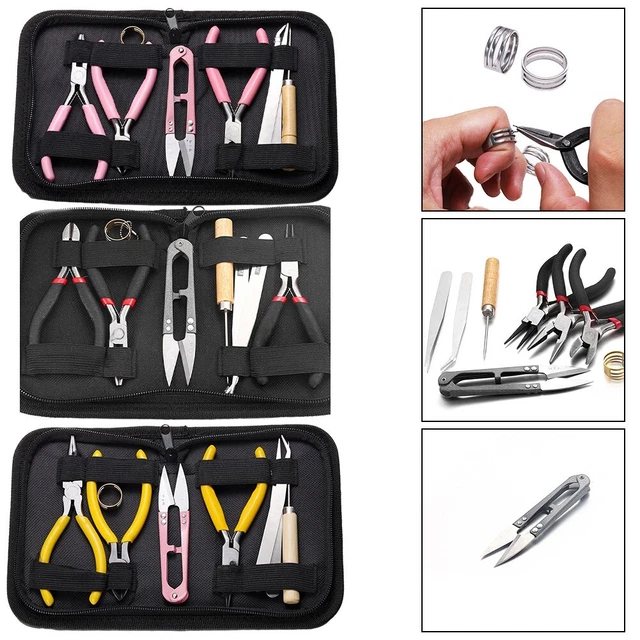 Thrilez Ensemble D'outils Pour La Fabrication De Bijoux Avec Fil De Bague, Pince à Bijoux, Outils Pour La Fabrication De Bracelets, Boucles D'oreilles, Bricolage Et Réparation De Bijoux