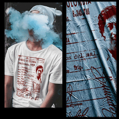 Pablo Escobar t-shirt Medellin Cartel Kingpin Plata O Plomo Mobster Gangster Tee