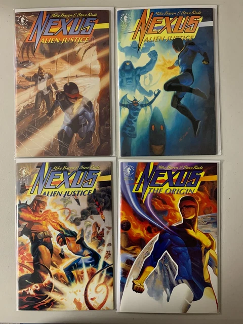 Nexus Alien Justice Set:#1-3 + bonus 4 different books average 8.0 VF (1992)