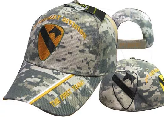 New! Us Army 1St Cavalry Division The First Team! Baseball Cap Hat Acu Camo