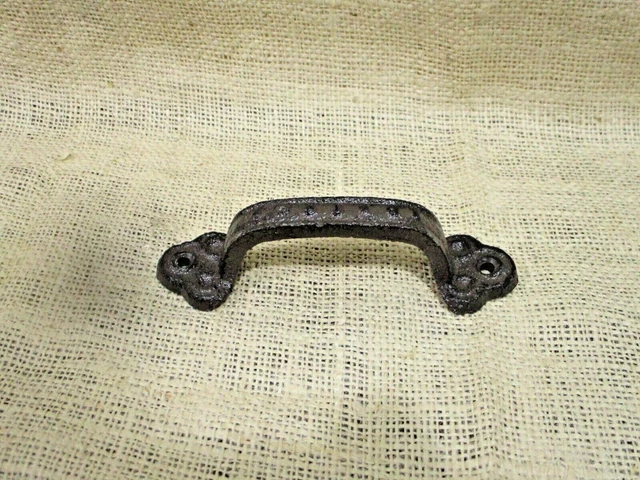 2 Cast Iron RUSTIC Barn Handle Gate Pull Shed Door Handles 5 1/2" Drawer Pulls 3
