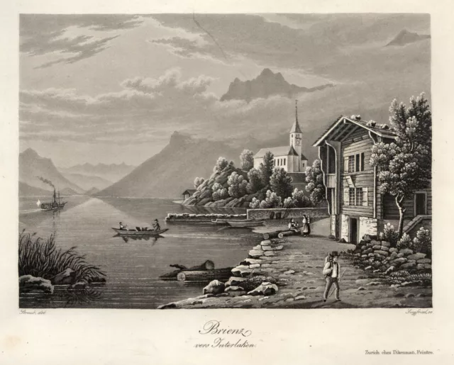 Brienz Original Aquatinta Siegfried 1850