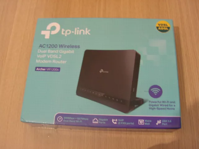 Dual Band Gigabit Voip VDSL2 Modem router TP-Link Archer VR1200V