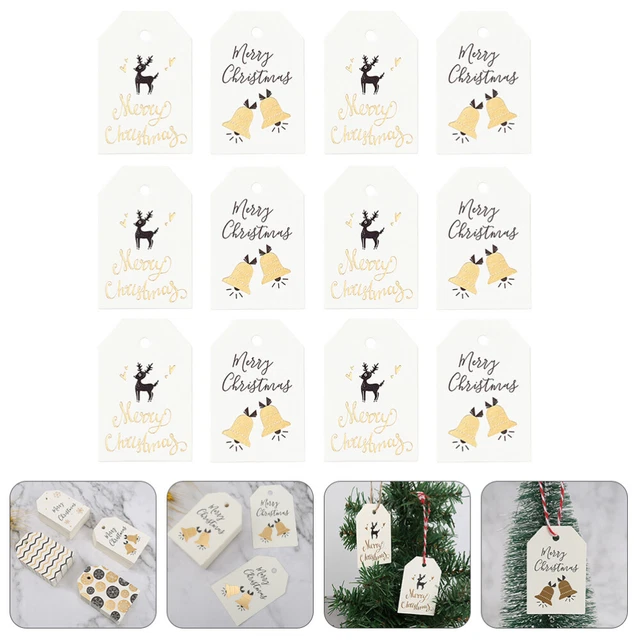 Etiqueta Colgante Navidad Decoraciones Regalo Navidad Etiquetas Papel
