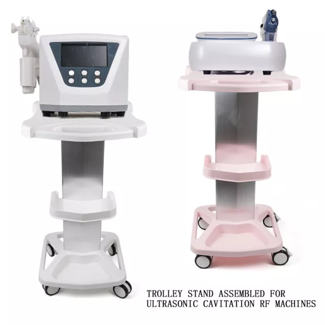 Mobile Trolley Stand Medical Rolling Cart Beauty Machine Storage Shelf + Wheels