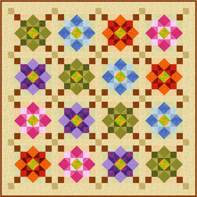 MORNING AGAIN 63" QuiltAddicts Precut Patchwork Quilt Kit Double