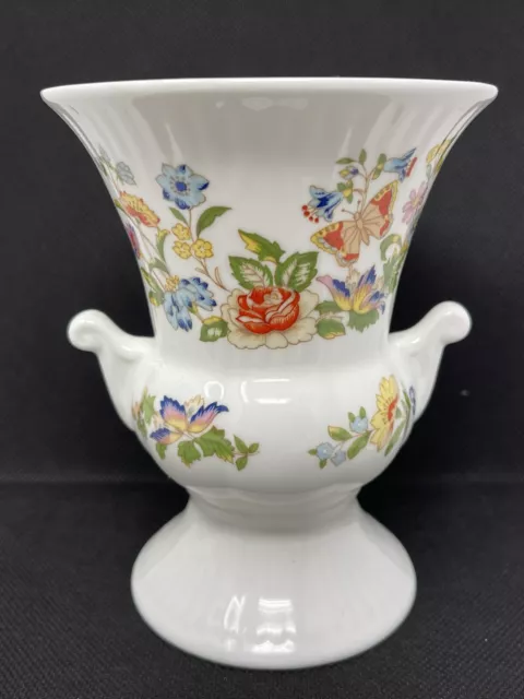 Aynsley English Fine Bone China Garden Urn Vase 5 1/4” - Cottage Garden