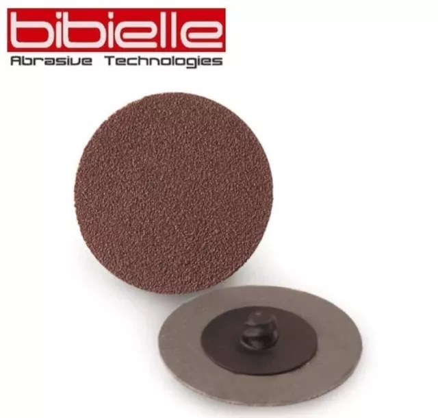 10 x BIBIELLE Zirconium & Aluminium 51-76mm Quick Change Roloc Discs 36-120 Grit 2