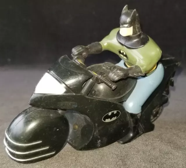 Vintage Batman Animated Series 1992 Kenner Batman On Batcycle Motorcycle Toy