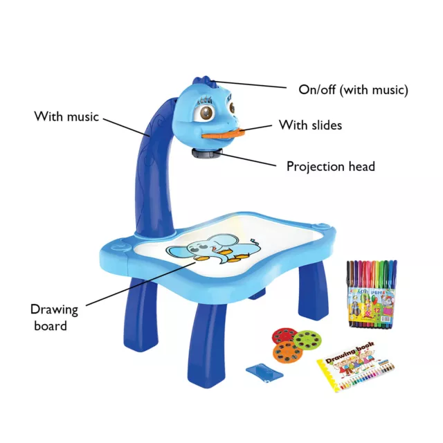 Children Smart Projector Desk Painting Drawing Projector Arts and Crafts Table 2