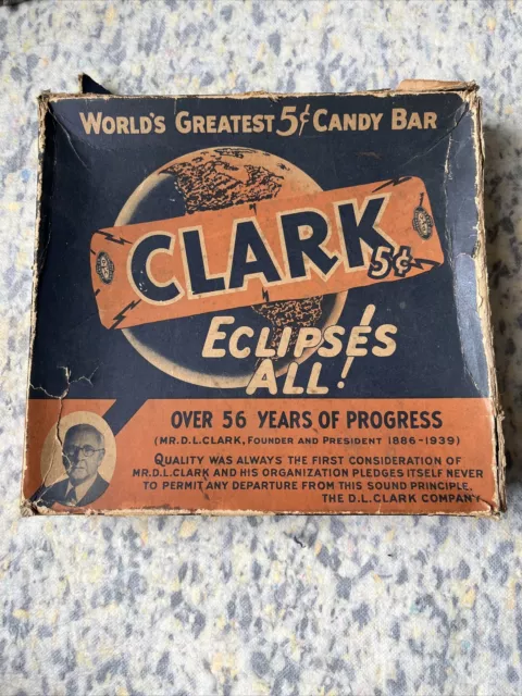 Original 1940s Clark Candy Bar Box