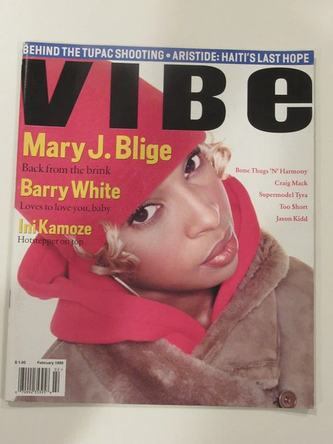 VINTAGE VIBE MAGAZINE 1995 Feb Mary J Blige Too Short Barry White