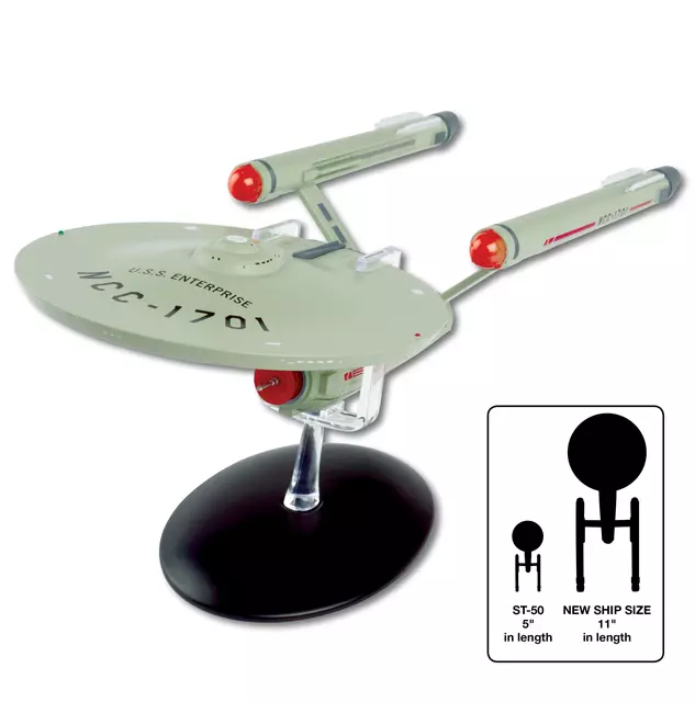 USS Enterprise NCC-1701   XL Star Trek Metall Modell  Eaglemoss 28 cm + Magazin