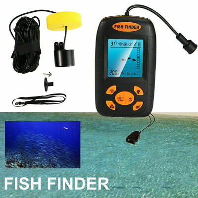 New Portable Fish Finder Echo Sonar Alarm Sensor Transducer Fishfinder US stock