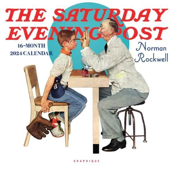 THE SATURDAY EVENING POST NORMAN ROCKWELL 2024 MINI WALL CALENDAR ART