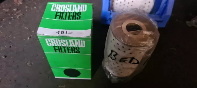 Crosland 491 Oil Filter Element To Fit Bedford Bus & Lorry,Hymac And Jcb Digger.