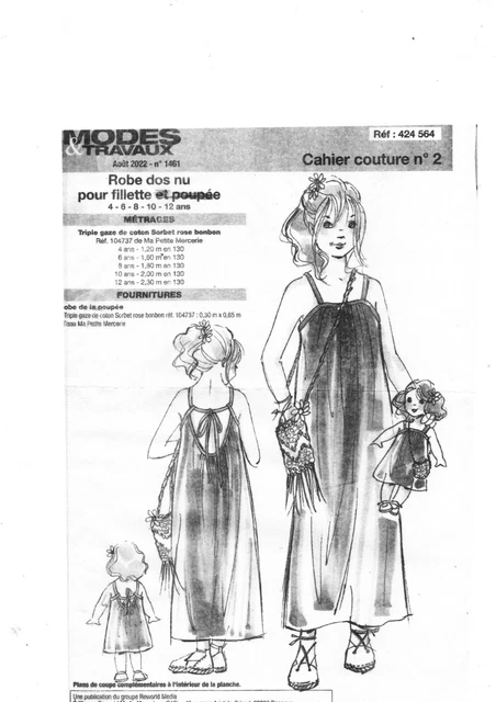 Modes & Travaux 1964 Marie-Françoise Patron De Couture Vintage 1964