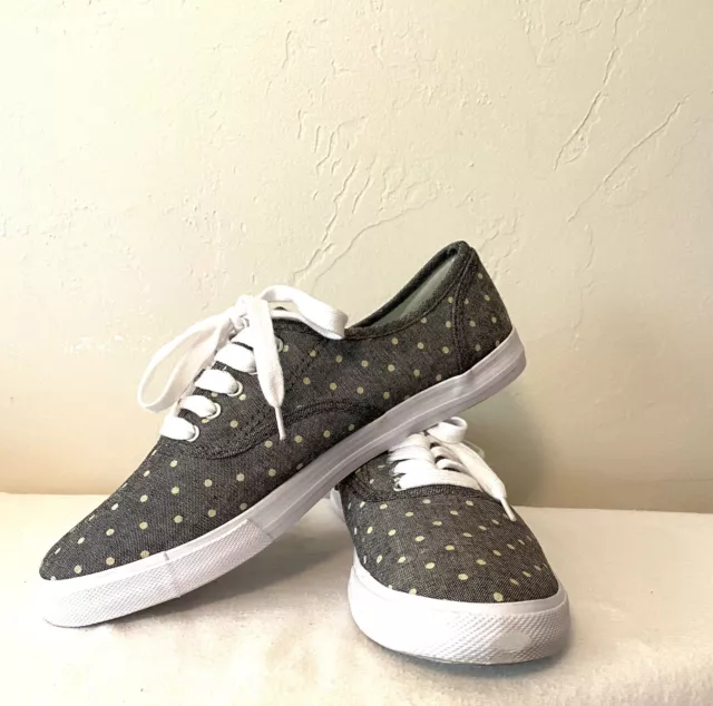 Mossimo Supply Co Women's Sneakers Light Black White Dots Lace Up Size 9