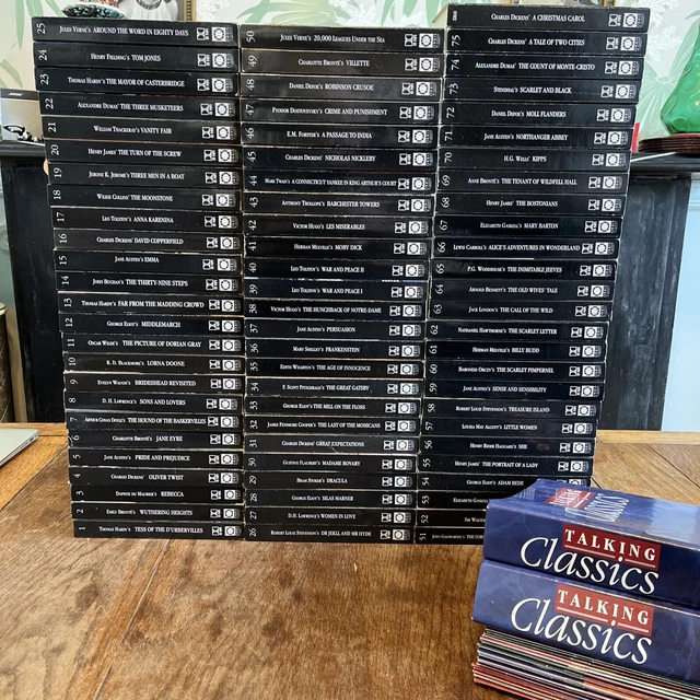 Talking Classics Cassette Tape Books Complete Set of 76 + Magazines vgc