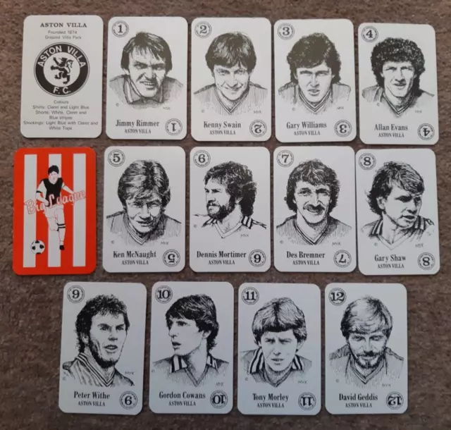 Bertcord Big League Set of 13 Aston Villa 1982