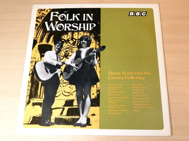 EX/EX- !! The Crown Folk & Dana Scott/Folk In Worship/1969 BBC Mono LP