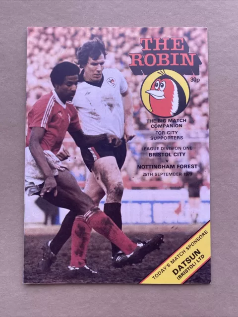 Bristol City V Nottingham Forest 1979-80 League Programme