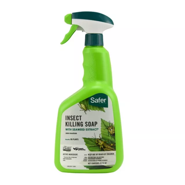 Safer Brand Insect Killing Soap With Seaweed Extract Gentle On Plants 32 fl oz