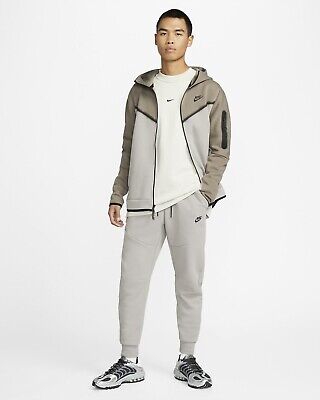 Nike Sportwear Tech Fleece Windrunner Tracksuit Sz L Olive Grey/Enigma Stone