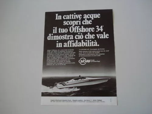 advertising Pubblicità 1979 C&B OFFSHORE 34