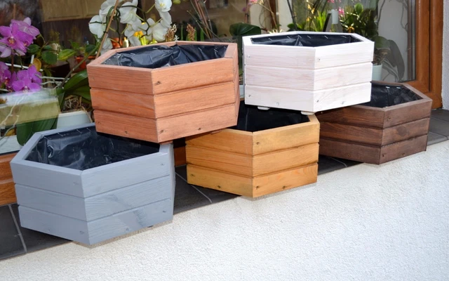 Handgefertigter Pflanzkasten Aus Holz, Komplett Montiert & Kesseldruckimprägniert - Hochbeet 120x40x40 Cm Für Terrasse & Garten