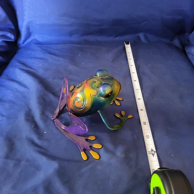 Metal Frog Figures Set of 3