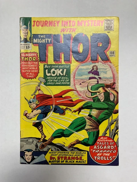 Journey into Mystery w/ The Mighty Thor #108 Marvel comics - THOR! LOKI! 1964