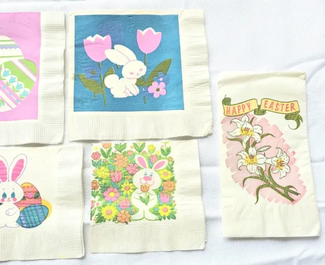 Vintage 1970s 7 Easter Paper Napkins