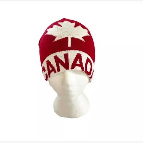 Canada Canadian Flag White Maple Leaf Red Unisex Ski Hat Beanie Hats Tuque