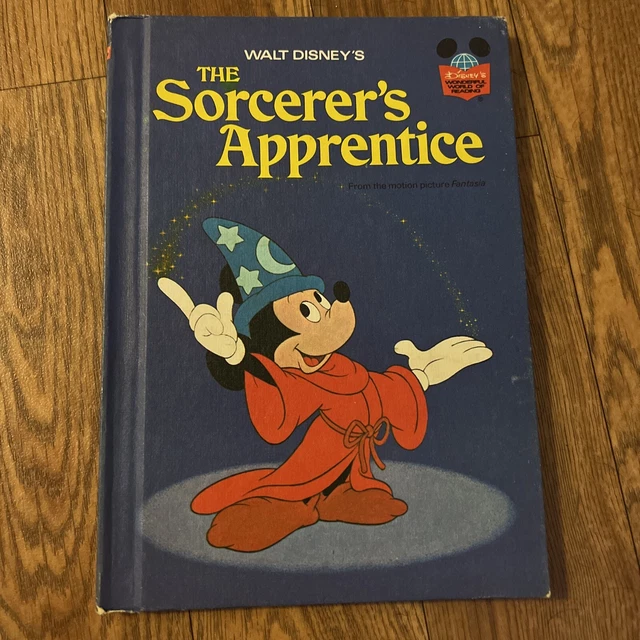 DISNEY THE SORCERERS Apprentice Book Vtg 1973 Disneys Wonderful World