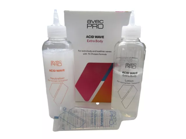 Avec Pro Acid Wave Perms - 2 Hair Types - Free Perm Kit Papers Cap Neck Wool 3